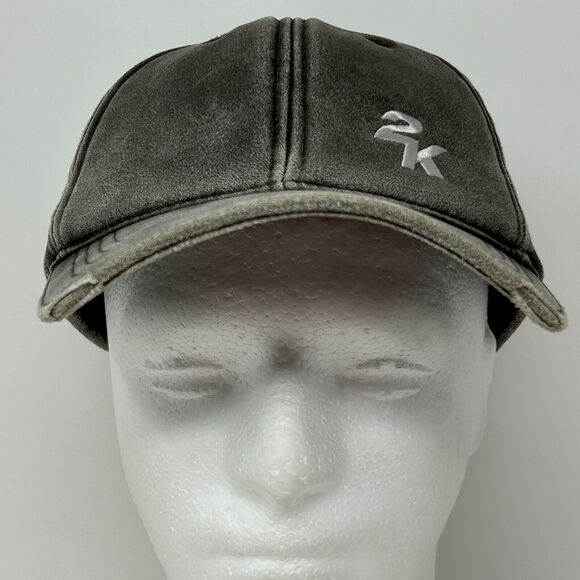 2K Video Games Baseball Hat Cap Gamer Gaming Strapback 6 Panel Distressed Brown - Picture 2 of 12